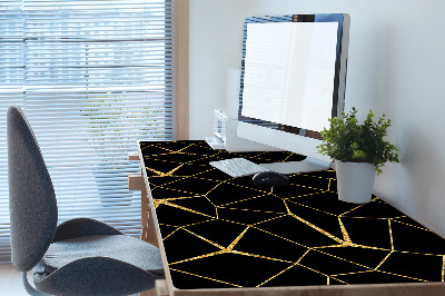 Alfombrilla escritorio Mosaico de oro y negro