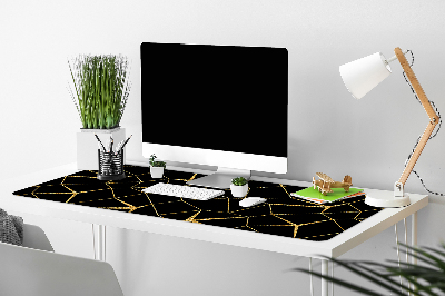 Alfombrilla escritorio Mosaico de oro y negro