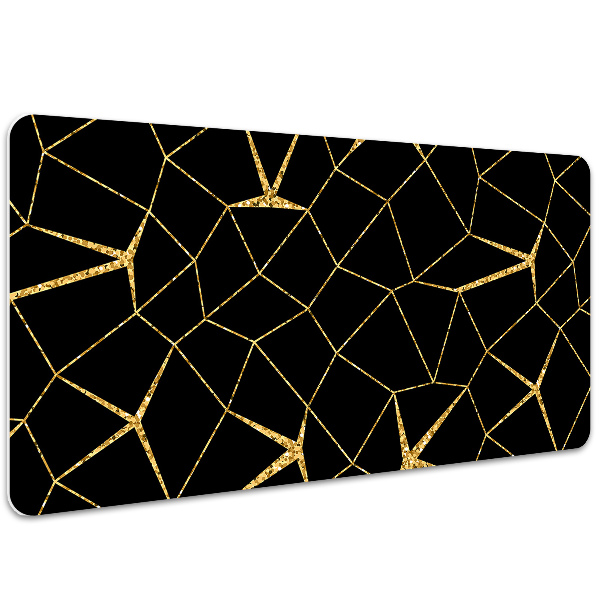 Alfombrilla escritorio Mosaico de oro y negro