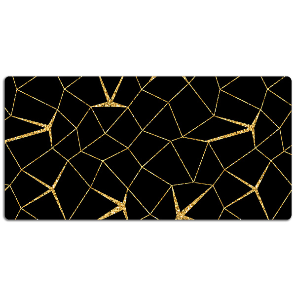 Alfombrilla escritorio Mosaico de oro y negro