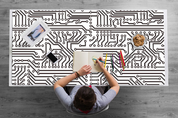 Alfombrilla escritorio Circuito integrado
