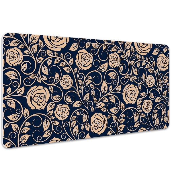 Alfombrilla para escritorio Rosas doradas vintage