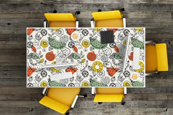 Alfombrilla escritorio Contornos de fruta