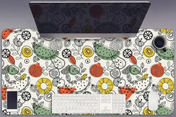 Alfombrilla escritorio Contornos de fruta