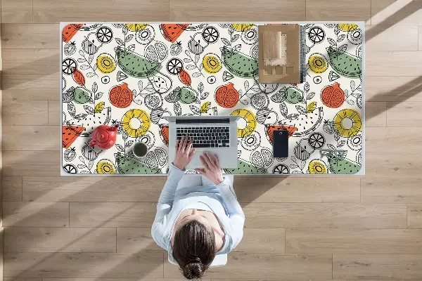 Alfombrilla escritorio Contornos de fruta