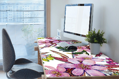 Alfombrilla escritorio Flores rosadas