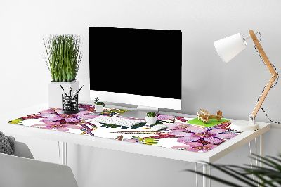 Alfombrilla escritorio Flores rosadas