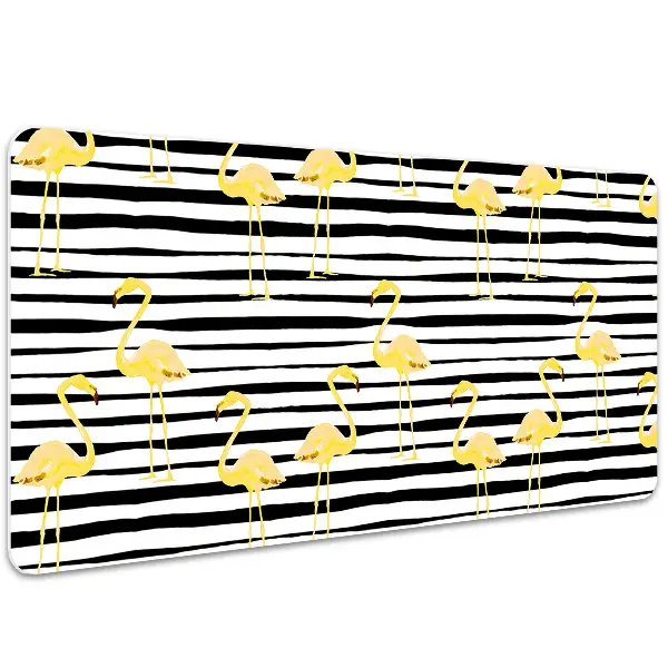 Alfombrilla escritorio Flamencos dorados