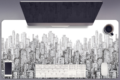 Alfombrilla mesa escritorio Ciudad en blanco y negro