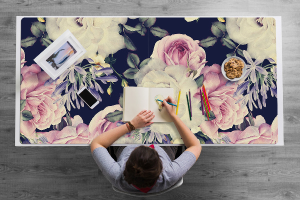 Alfombrilla para escritorio Flores barrocas