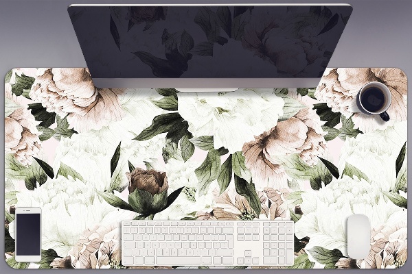 Alfombrilla escritorio Peonies con flores