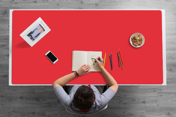 Alfombrilla para escritorio Rojo brillante