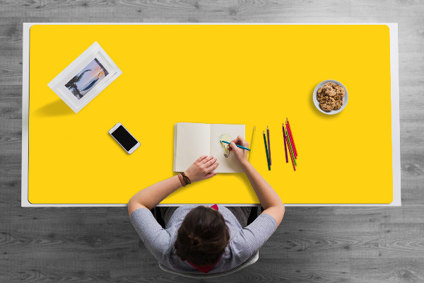 Alfombrilla para escritorio Amarillo claro