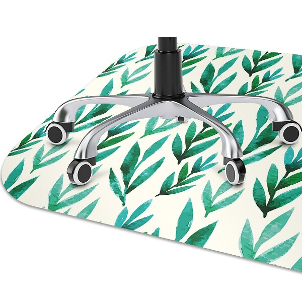 Alfombra silla ordenador Hojas verdes