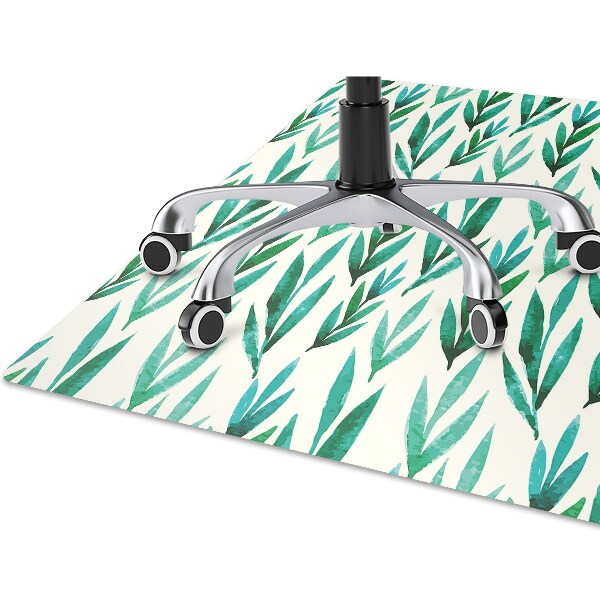 Alfombra silla ordenador Hojas verdes