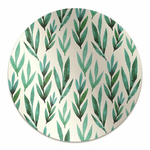Alfombra silla ordenador Hojas verdes