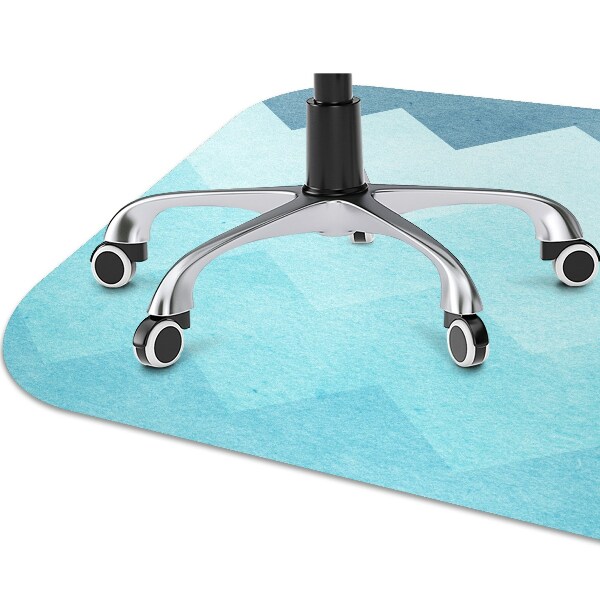 Alfombra silla ordenador Zigzags azules