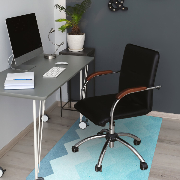 Alfombra silla ordenador Zigzags azules