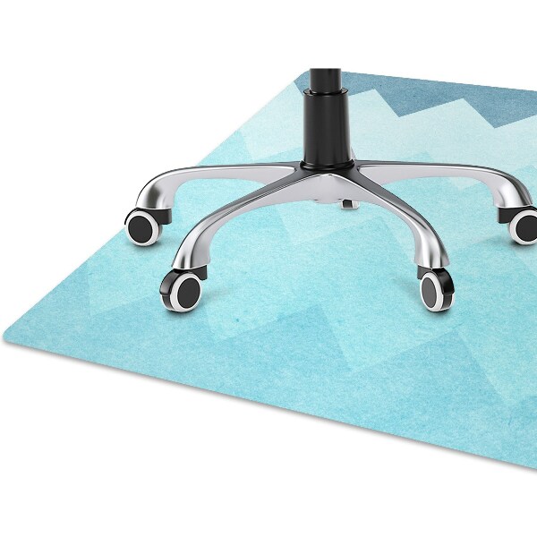 Alfombra silla ordenador Zigzags azules