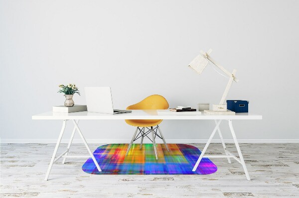 Alfombra silla ordenador Rejilla colorida