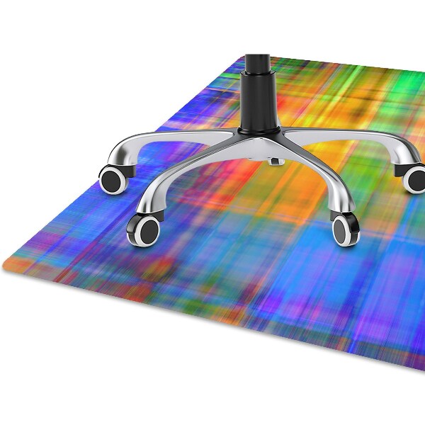 Alfombra silla ordenador Rejilla colorida
