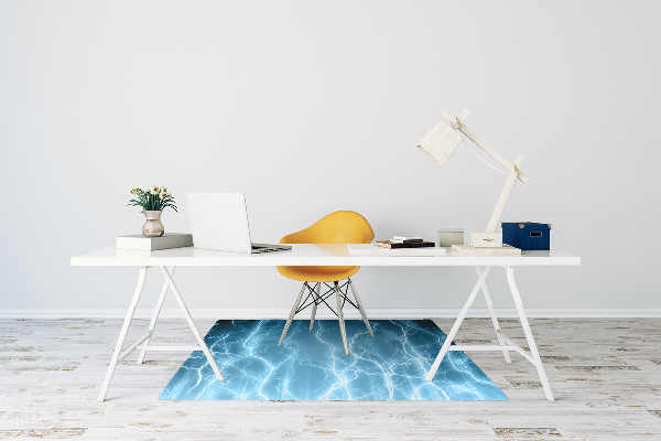 Alfombra para silla de escritorio Rayo azul