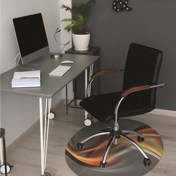Alfombrilla para silla de escritorio Abstracción naranja