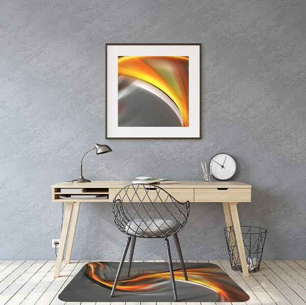 Alfombrilla para silla de escritorio Abstracción naranja