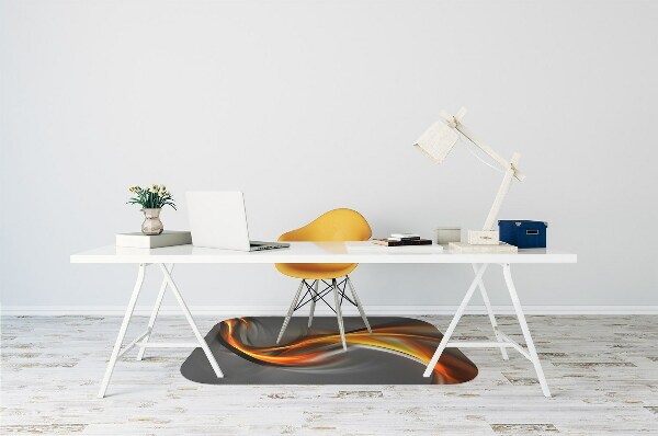 Alfombrilla para silla de escritorio Abstracción naranja