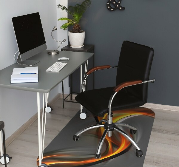 Alfombrilla para silla de escritorio Abstracción naranja