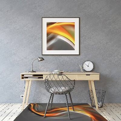Alfombrilla para silla de escritorio Abstracción naranja