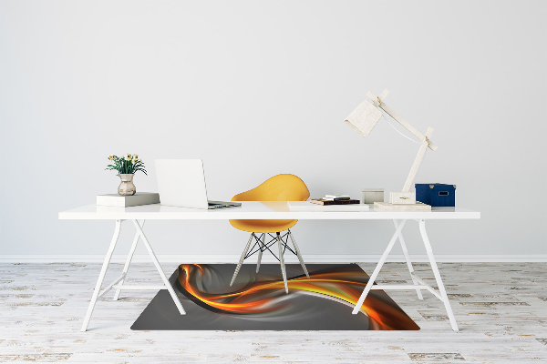 Alfombrilla para silla de escritorio Abstracción naranja