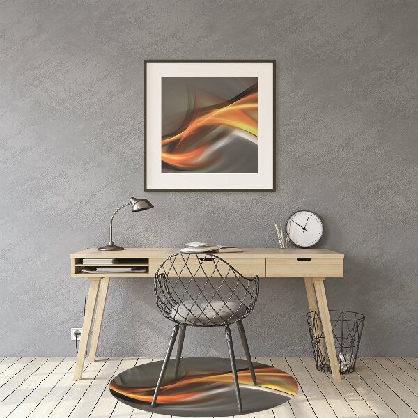 Alfombrilla para silla de escritorio Abstracción naranja