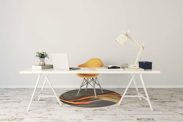 Alfombrilla para silla de escritorio Abstracción naranja