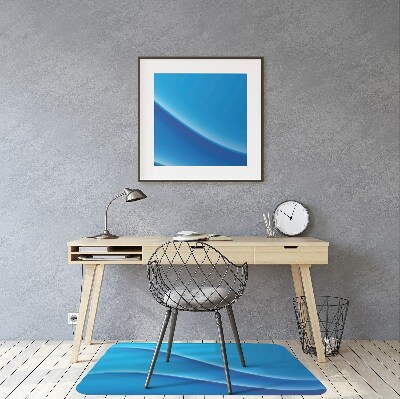 Alfombra para silla de escritorio Abstracción azul