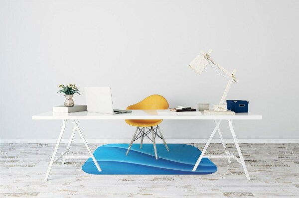 Alfombra para silla de escritorio Abstracción azul