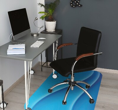 Alfombra para silla de escritorio Abstracción azul