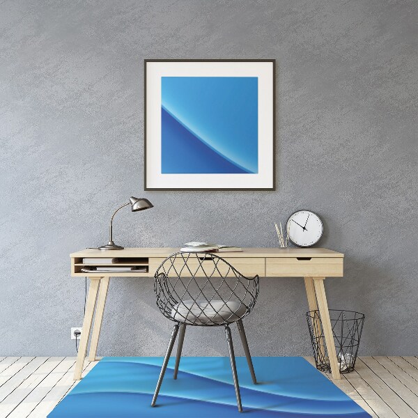 Alfombra para silla de escritorio Abstracción azul