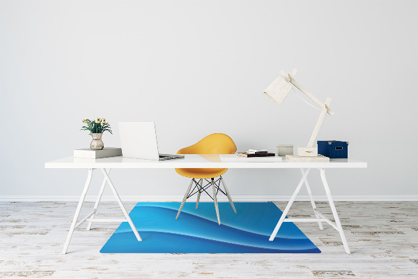 Alfombra para silla de escritorio Abstracción azul
