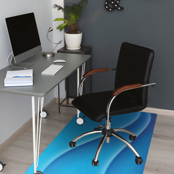 Alfombra para silla de escritorio Abstracción azul