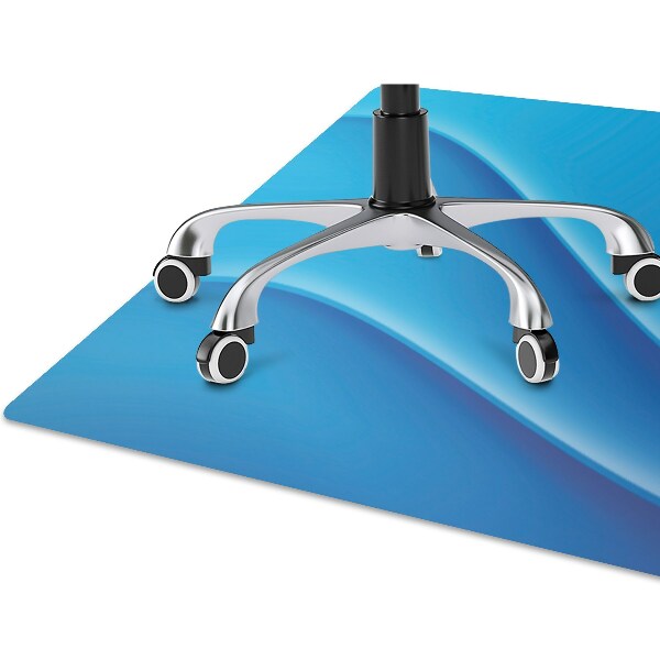 Alfombra para silla de escritorio Abstracción azul