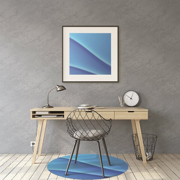 Alfombra para silla de escritorio Abstracción azul