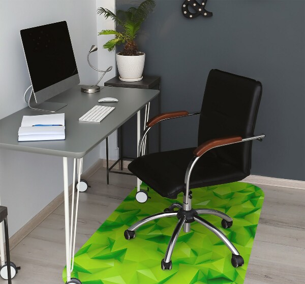 Alfombra para silla de escritorio Abstracción verde