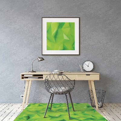 Alfombra para silla de escritorio Abstracción verde
