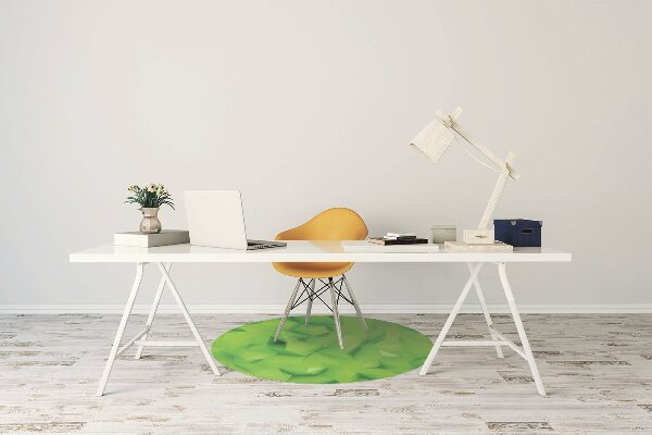 Alfombra para silla de escritorio Abstracción verde