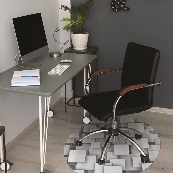 Alfombra para silla de escritorio Bloques grises
