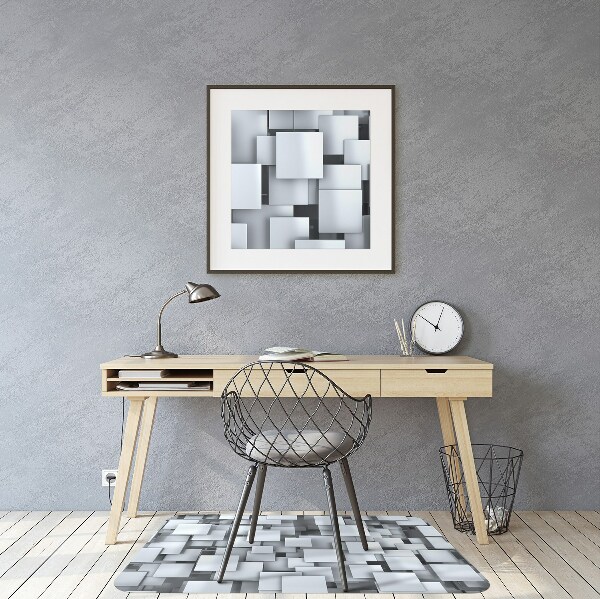 Alfombra para silla de escritorio Bloques grises