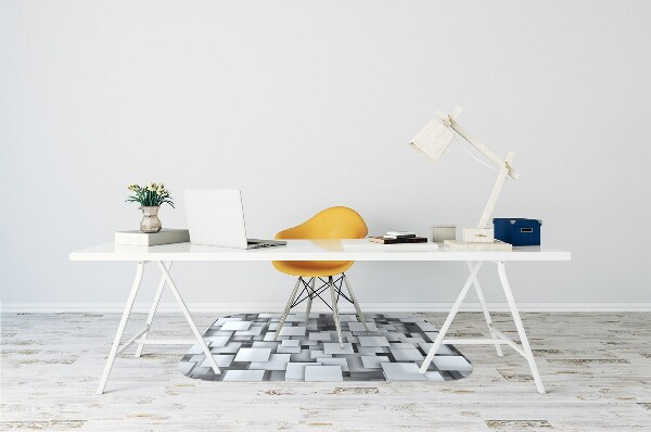 Alfombra para silla de escritorio Bloques grises