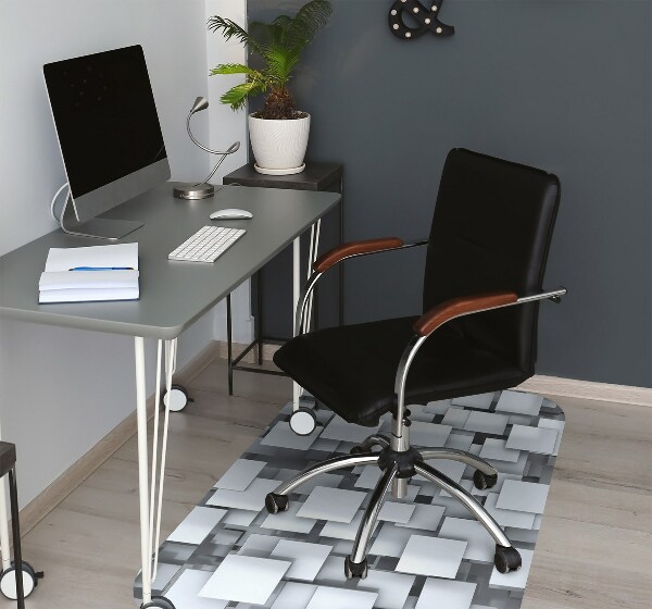 Alfombra para silla de escritorio Bloques grises