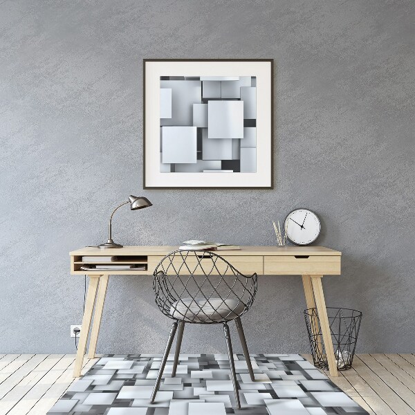 Alfombra para silla de escritorio Bloques grises